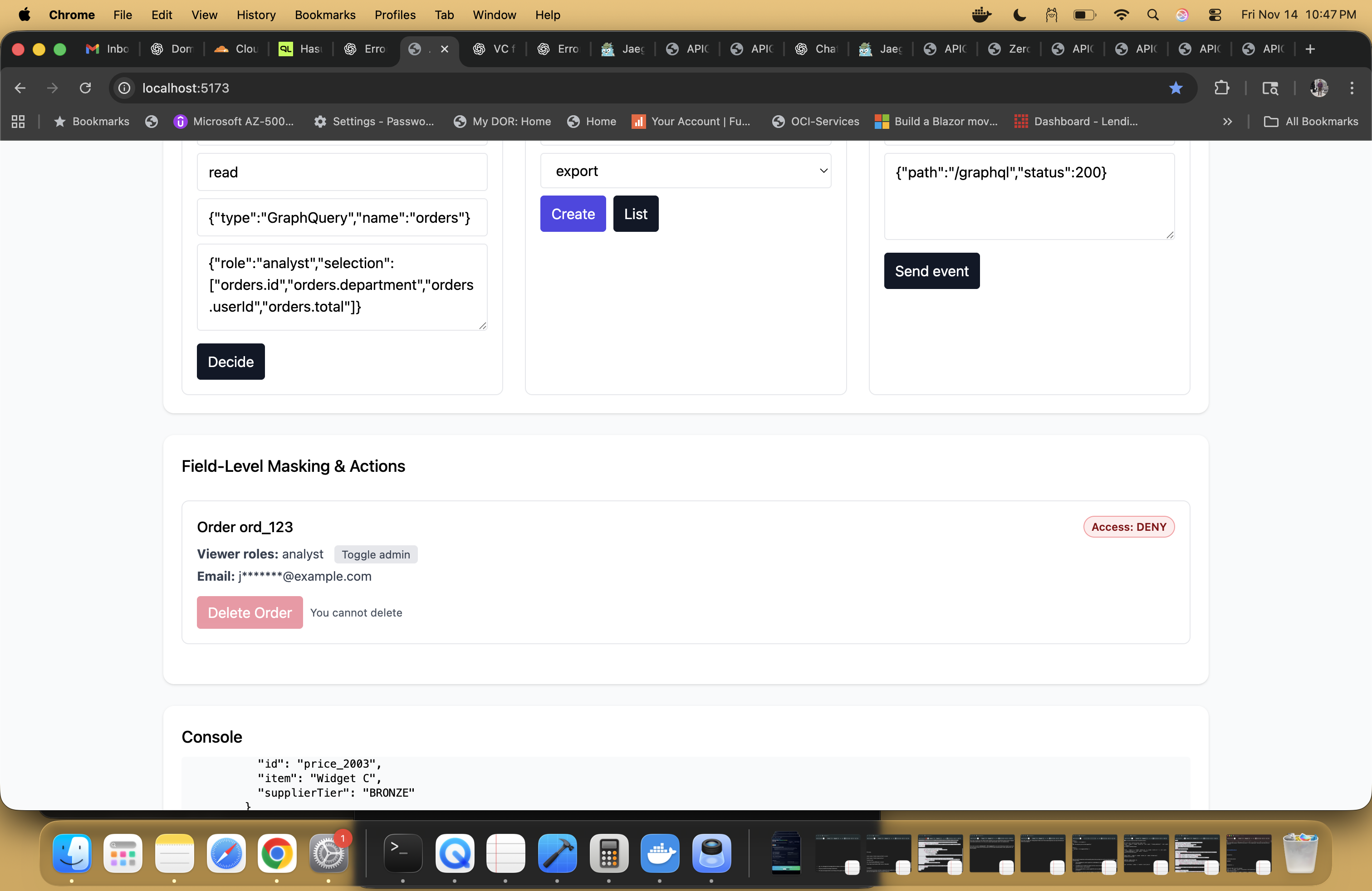 Field-level masking and actions in AIGQLUnify